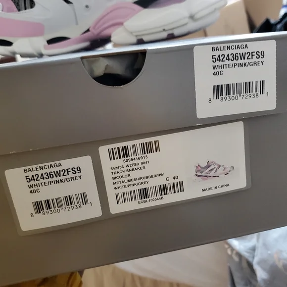 Balenciaga Track Cage Mesh White Pink Gray Sneakers$1150 - Picture 3 of 4